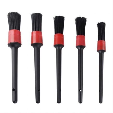 Kit de Brosses Automobiles pour Voiture, Brosse de Nettoyage en Plastique pour Jantes, 5 Pièces