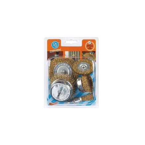 Kit de brosses en acier, 5 pièces, réf. 497.02 Pg