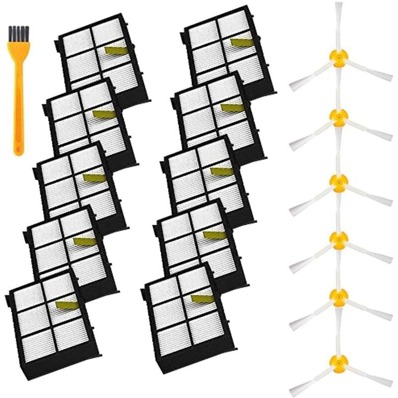 Kit de brosses latérales de filtres Hepa pour Irobot Roomba 980 990 900 896 886