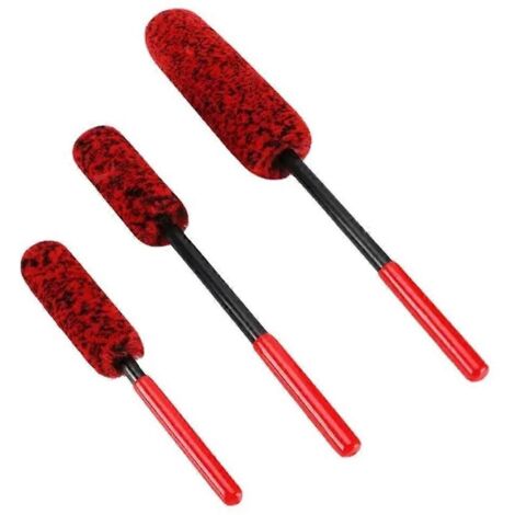 Kit de brosses pour jantes de voiture, brosse de nettoyage et brosse de détail pour jantes --