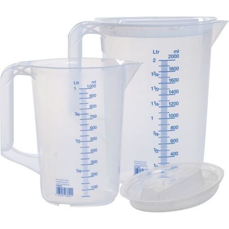 Kit de burettes graduées Hünersdorff ( 9000495163 ) 1x 1000, 1x 2000 ml polypropylène poignée fermée