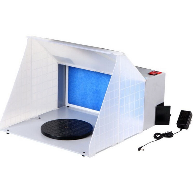 

Happyshopping - Kit de cabina de pintura con aerografo profesional portatil, con luz LED