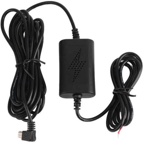 Kit de Câblage pour Caméra de Tableau de Bord - 12V/24V vers 5V 2.5A, USB Mini Angle Gauche pour Surveillance en Stationnement