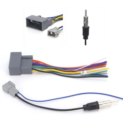 Kit de Câblage Radio Stéréo + Adaptateur Antenne pour Honda Fit/City/Greiz - Compatible