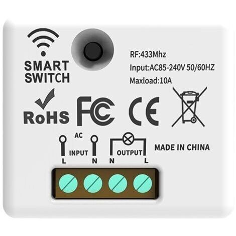 Kit de câblage RF433, comprenant 1 récepteur et 2 interrupteurs muraux, interrupteur d'éclairage sans fil, avec émetteur et contrôleur récepteur, 10 A 240 V