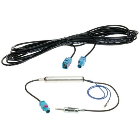 Adaptateur Antenne Amplifié Fakra Z Vers DIN – Pour Autoradio BMW, Mercedes, VW, Peugeot, Citroën, Mini Cooper