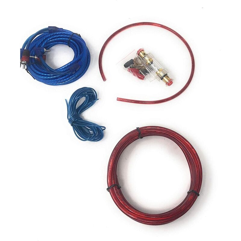 Planet Shop - Kit de câbles audio rca pour l'installation d'un amplificateur de puissance dans une voiture