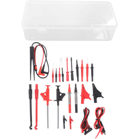 Kit de câbles de Test multimètre, 25 pièces, crochet de fil de ligne de sonde, pince Crocodile pour Test électrique numérique
