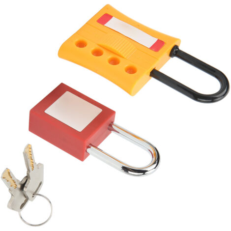 Kit de Cadenas de Sécurité LOTO pour Secteur Chimique avec Étiquettes et Serrures à 4 Perçages