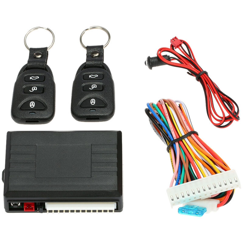 

Happyshopping - Kit de caja de control central remoto universal, sistema de entrada sin llave con cerradura de puerta de automovil, con boton de