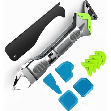 Kit de calafateo de silicona 5 en 1, herramienta de calafateo de silicona, raspador de calafateo, alisador de costura de silicona para cocina, baño, ventana, fregadero