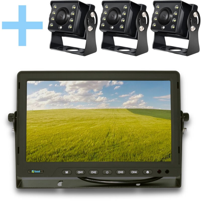 Kit de caméra de parking Yatek cran ahd 10' + 3 caméras 1080P 160160 degrés de vue arrière Yatek