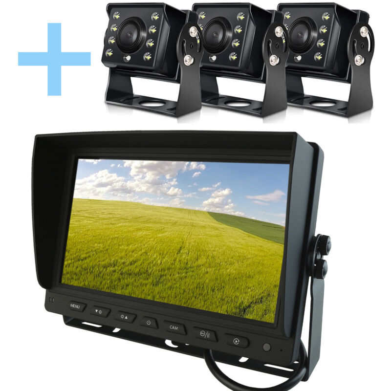 Kit de caméra de parking Yatek Écran AHD 9" + 3 caméra 1080P 160º de vue arrière Yatek