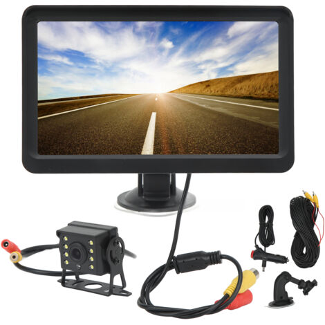 Kit de caméra de recul 7 pouces universel - Étanche, vision nocturne, 8 LED - Parfait pour fourgon, camion, camping-car, SUV