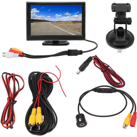 Kit de caméra de recul avec écran de 5 pouces, V1/V2, entrée vidéo haute définition, 12-24 V, pour véhicules ronds