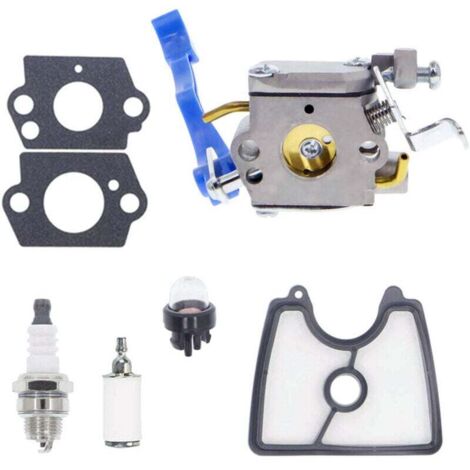 Kit de carburador C1Q-W37 para soplador de hojas Husqvarna 125B, 125BX, 125BVX de 28 cc, XU. Reemplaza el carburador C1Q-W37 590460102 y 545081811. Incluye kit de línea de combustible 581798001 - KZQ