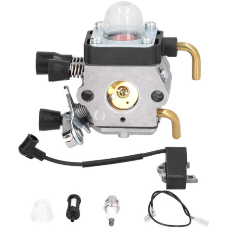 Kit de carburador con bobina de encendido y bujía para motosierras STIHL FS75 FS80 FS85 FC85 HT70 HS75 HS80 - Pieza de repuesto ABS