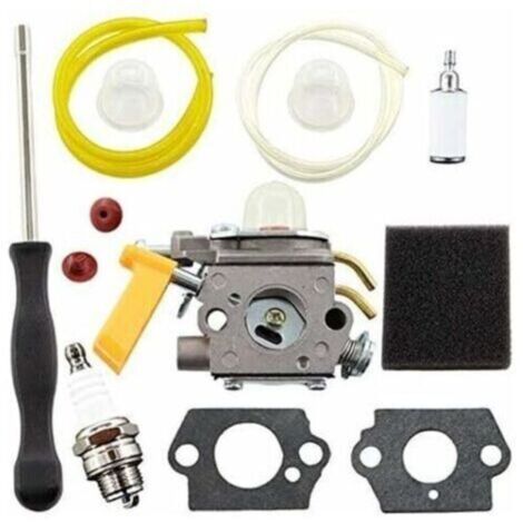 Kit de carburador para Ryobi RBC30SESA RBC30SBSA RLT30CESA RLT30SESA RPR3025JA. Sustituye a cortacéspedes y desbrozadoras ZAMA C1U-H60D Ryobi y Homelite de 26cc y 30cc - Crezuo