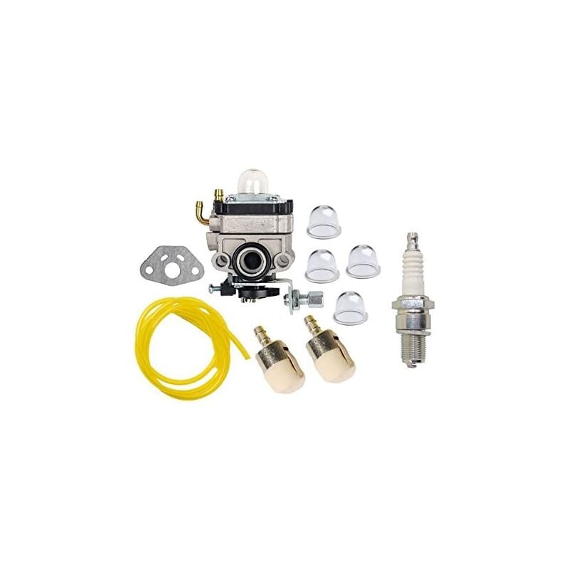 Kit de carburateur avec Ampoule d'amorçage et Filtre à Carburant Compatible with Honda GX22 GX31 FG100 Mantis Motoculteur, Coupe-Bordures,