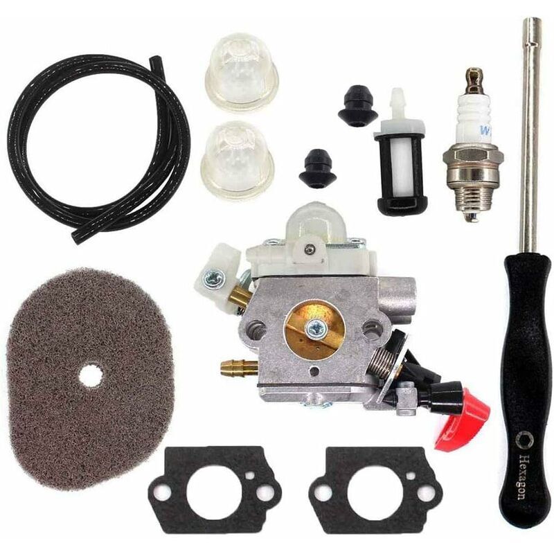 Kit de carburateur de ligne de carburant pour débroussailleuse Stihl FS40 FS50 FS56 FS70 FC56 FC70 Zama C1M-S267A