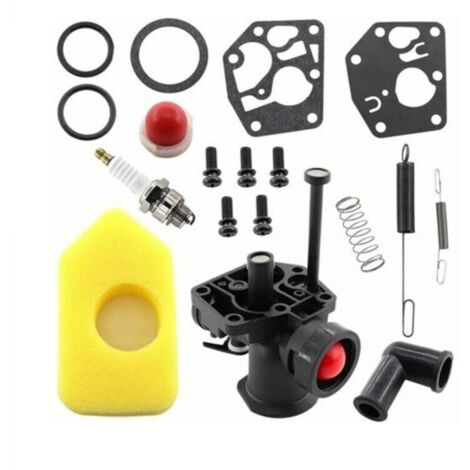 Kit de carburateur et filtre à air pour tondeuse à gazon – ressort de régulateur et membrane compatibles modèles Briggs & Stratton