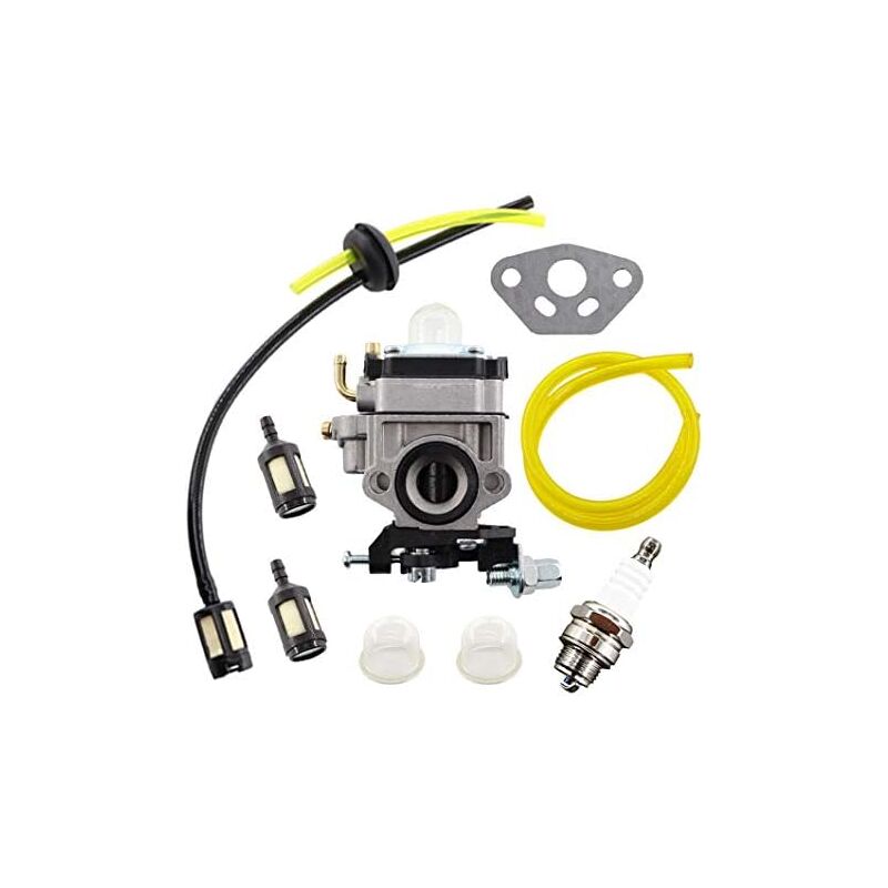 Sunxury - Kit de Carburateur pour al-ko Alko débroussailleuse BC410 BC4535 bc 4125 moteur de tondeuse à gazon Tuyau Filtre à Essence