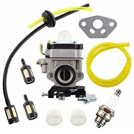 Kit de Carburateur pour Débroussailleuse AL-KO Alko, Modèles BC410, BC4535, BC4125, avec Tuyau et Filtre à Essence.