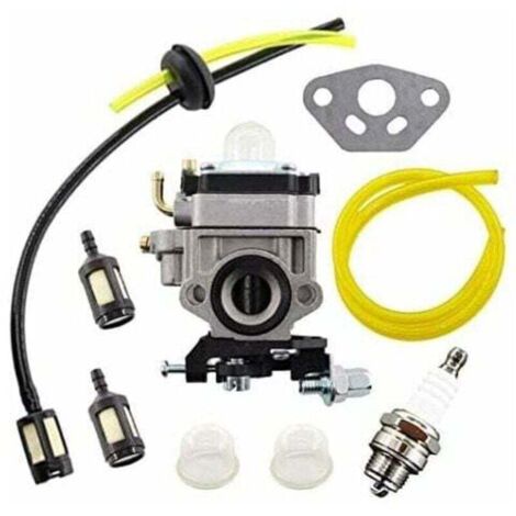 Kit de Carburateur pour Débroussailleuse AL-KO Alko, Modèles BC410, BC4535, BC4125, avec Tuyau et Filtre à Essence