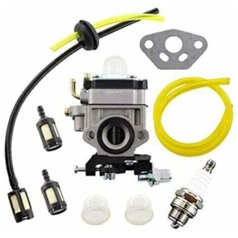Kit de Carburateur pour Débroussailleuse AL-KO Alko, Modèles BC410, BC4535, BC4125, avec Tuyau et Filtre à Essence.-INHHUB