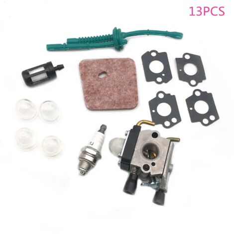 Kit de carburateur pour débroussailleuse STIHL FS38 FS45 FS46 FS55 KM55 HL45 FS45C FS85 avec joint de filtre à air et de conduite de carburant-AquaForge