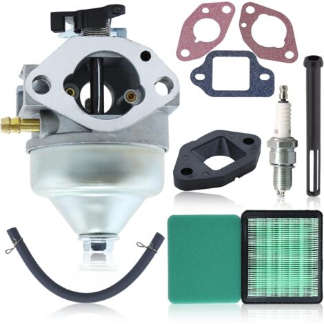 Kit de Carburateur pour Honda GCV190 Debroussailleuse Kit avec Carburateur Filtre à Air Jeu de Joints de Carburateur Bougie D'allumage Isolateur de Carburateur Filtre à Essence