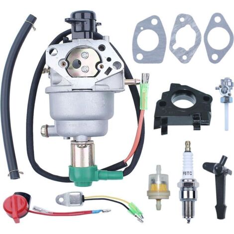 Kit de Carburateur pour Honda GX390 GX340 Moteur, Universel Carburateur avec Bougie d'allumage & Joint & Tuyau et Filtre à Carburant pour Générateur/Moteur 8HP 9HP 11HP 13HP