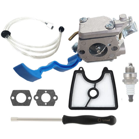 Kit de carburateur pour souffleur de feuilles Husqvarna 125B 125BVX 125BX, pièces de rechange 590460102 545081811, inclut filtre à air et poire de amorçage.