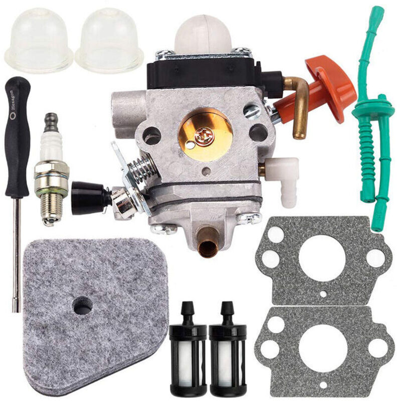 Debuns - Kit de carburateur pour Sthil FS87 FS90 FS100 FS110 FS130 HL95 HL100 HT100 HT101 KM90 KM100 KM110 SP90 coupe-fil 4180-120-0610 remplacement