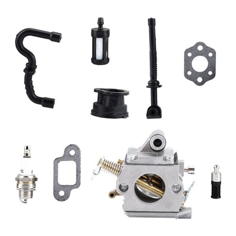 Forehill - Kit de Carburateur pour stihl MS170 MS180 017018 Tronçonneuse