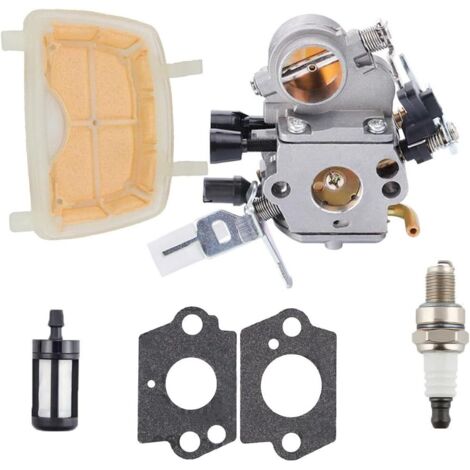 Kit de carburateur pour tronçonneuse MS171 MS181 MS211 C1Q-S269 avec 1 carburateur, 2 joints, 1 filtre à carburant, 1 filtre à air
