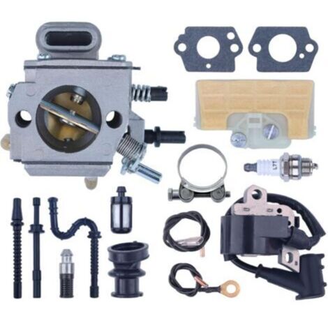 Kit de carburateur pour tronçonneuse STIHL 029 039 MS290 MS390 MS310, ADEFOL Carburateur + Bobine d'allumage + + Filtre à air + Bougie + Filtre à carburant + Joint