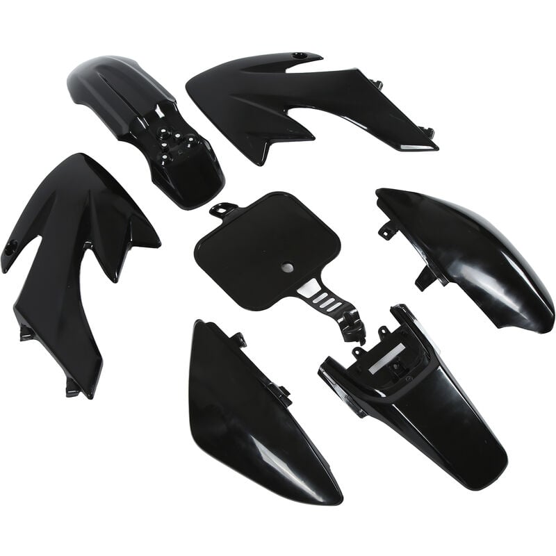 Jeffergarden - Kit de Carénage en Plastique Noir 7 Pièces Carrosserie Carénage Ensemble Accessoires Moto Remplacement pour XR50 CRF50 dirt bike