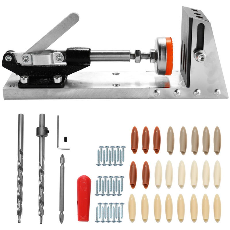 

Kit de carpintero para carpinteria, sistema de taladro de orificio inclinado Abrazadera de herramientas,2