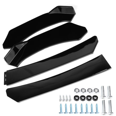 Kit de carrosserie de déflecteur de becquet de diffuseur de menton inférieur de lèvre de séparateur de pare-chocs avant universel de 4 pièces