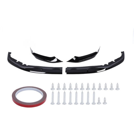 Kit de carrosserie de séparateur noir brillant de becquet de lèvre de pare-chocs avant pour la série 5 G30 G31 W M Sport 2017 à 2020