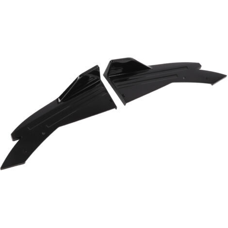 Kit de carrosserie universel ABS noir brillant pour voitures, comprenant aileron arrière, jupe latérale, déflecteur, protège-bas de pare-chocs et becquet.