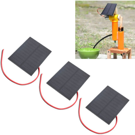 Kit de cellules solaires monocristallines 2W [Cellules solaires DIY] incl. 3 panels (8x6cm) pour projets scientifiques LED