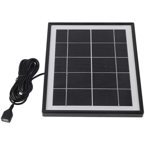 Kit de charge pour batterie à panneau solaire monocristallin 2024, chargeur solaire 5,5 W 5 V