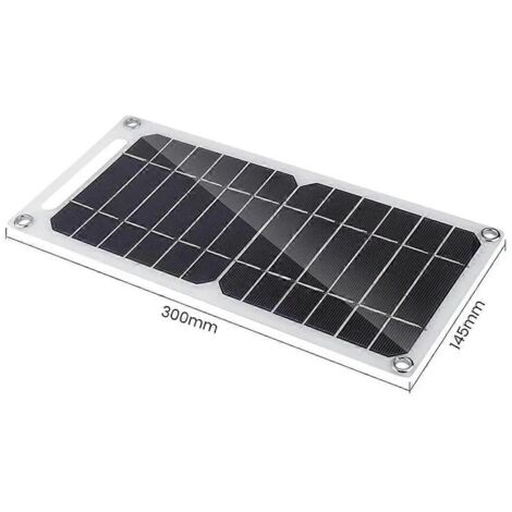 Kit de chargeur de batterie solaire pour randonnée en extérieur avec panneau solaire 6W