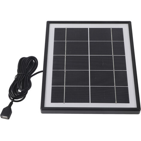 Kit de Chargeur Solaire 5.5W 5V Monocristallin pour Batterie et Téléphone Portable