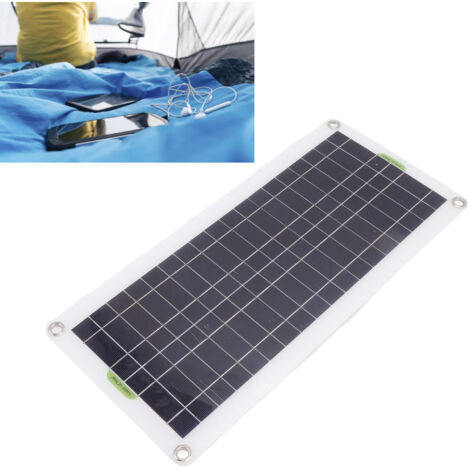 Kit de Chargeur Solaire Camping - Panneau Solaire 30W Chargeur USB avec Inverter 220V - Matériaux Monocristalin et ABS - Portable 435x200mm