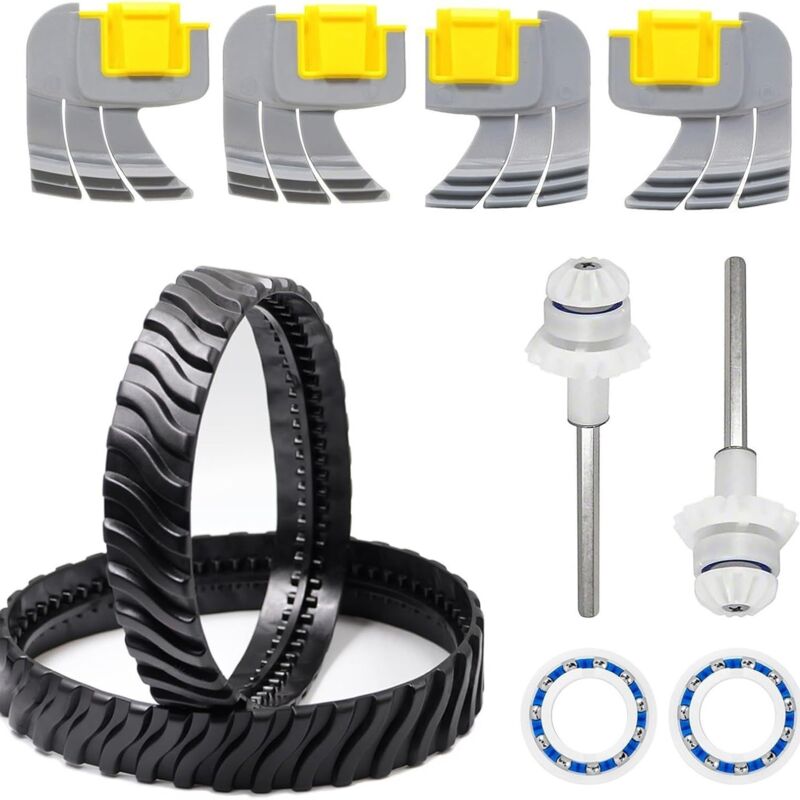 Kit De Chenilles De Pneus pour Nettoyeur De Piscine, Pièces De Rechange, Brosse De Nettoyage Cyclonique en Caoutchouc Gris pour Robot De Traction MX8