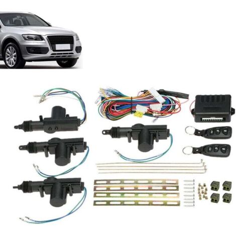 Kit de cierre centralizado con mando a distancia para cerradura de puerta de coche universal, sistema de entrada sin llave con botón de apertura del maletero A