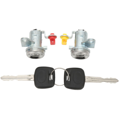 [Kit de cilindro de cerradura] - Cilindro de cerradura de puerta con llaves 69051-12340 - Material de aleación de aluminio - Repuesto para Corolla 1993-1997
